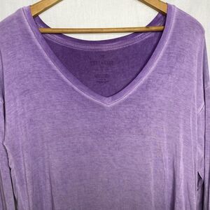 AMERICAN EAGLE Soft & Sexy V-Neck Long Sleeve T Shirt Stretch Womens M Purple